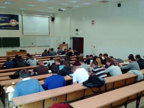 Students in the lecture of HCI