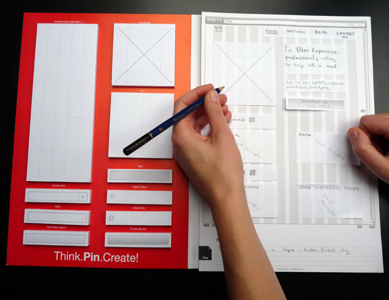 Example of paper prototyping template