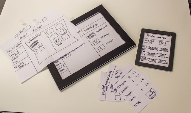 Example of screen frame for paper prototyping