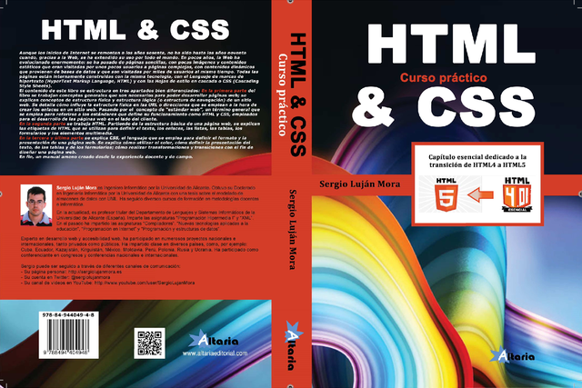 Portada del libro 'HTML & CSS: Curso práctico avanzado' por Sergio Luján Mora