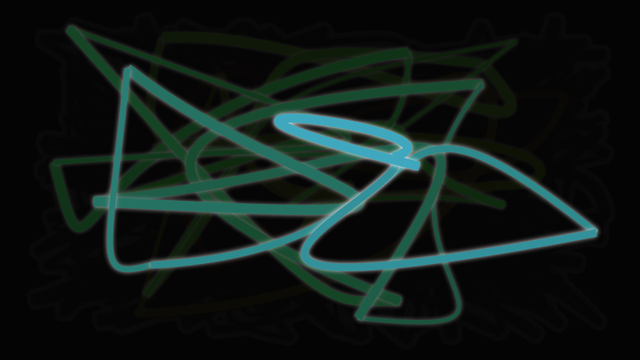 Canvas glowing lines example